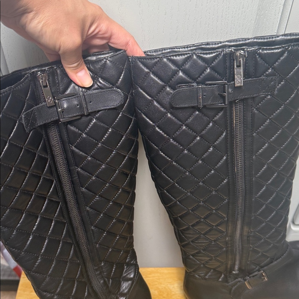 Arturo Chiang Black Quilted Fusco Boots /Size 9.5 - Picture 11 of 17